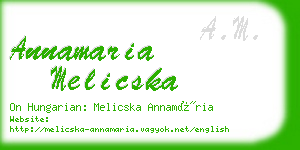 annamaria melicska business card